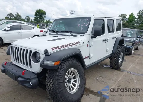 2021 Jeep Wrangler Unlimited Rubicon 4X4 z USA, uszkodzony, nr VIN 1C4HJXFG7MW527498